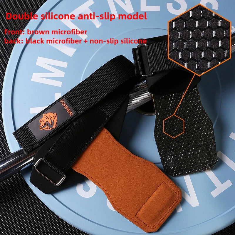 2PCS Silicone Non-Slip Gym Palm Protector Lifting Strap for Deadlifts Rowing Pull-Up Various Cowhide Leather PVC Various Combinations