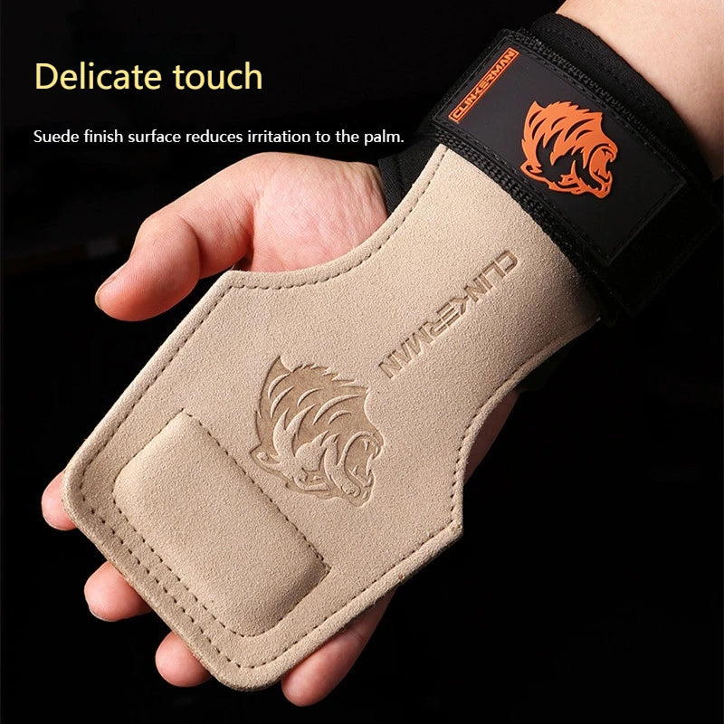 2PC Gym Palm Protector Weightlifting Fitness Glove Stamping Bear Head Lifting Strap for Deadlifts Rowing Pull-Up Various Sports Main image