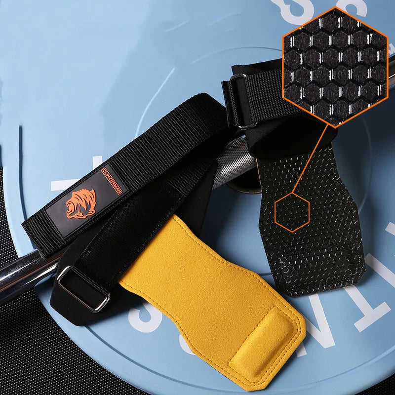 2PCS Silicone Non-Slip Gym Palm Protector Lifting Strap for Deadlifts Rowing Pull-Up Various Cowhide Leather PVC Various Combinations