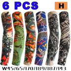 2026 Tattoo Sleeves 6 PCS Unisex Summer UV Sun Protection Arm Covers Cycling Driving Fishing Beach Breathable Nightclub Elastic