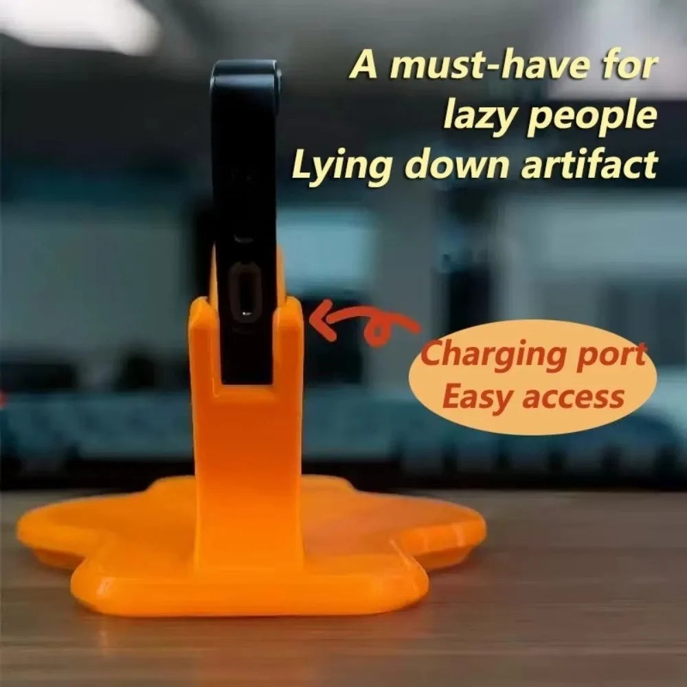 Universal Curved Non-Slip Mobile Phone Holder Ergonomic Anti-Slip Bedside Phone Stand Portable Stable Lazy Phone Stand Sleeping