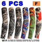 2026 Tattoo Sleeves 6 PCS Unisex Summer UV Sun Protection Arm Covers Cycling Driving Fishing Beach Breathable Nightclub Elastic