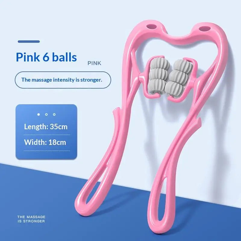 【WA】Handheld Neck And Shoulder Massager With 6 Balls, Relaxes Neck, Shoulders, And The Entire Body