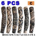 2026 Tattoo Sleeves 6 PCS Unisex Summer UV Sun Protection Arm Covers Cycling Driving Fishing Beach Breathable Nightclub Elastic