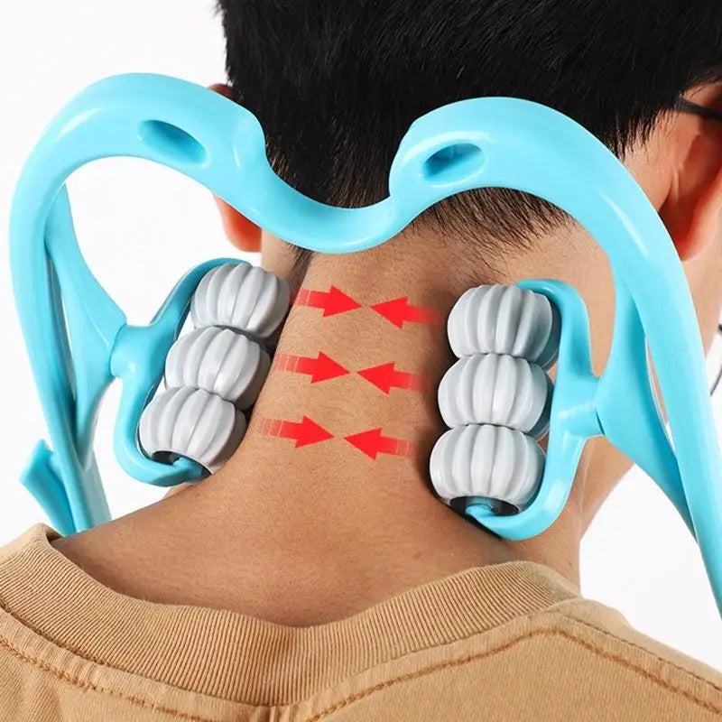 【WA】Handheld Neck And Shoulder Massager With 6 Balls, Relaxes Neck, Shoulders, And The Entire Body