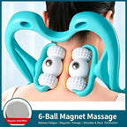 【WA】Handheld Neck And Shoulder Massager With 6 Balls, Relaxes Neck, Shoulders, And The Entire Body