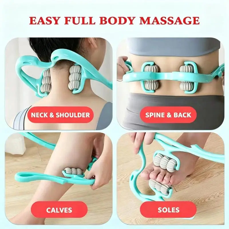 【WA】Handheld Neck And Shoulder Massager With 6 Balls, Relaxes Neck, Shoulders, And The Entire Body