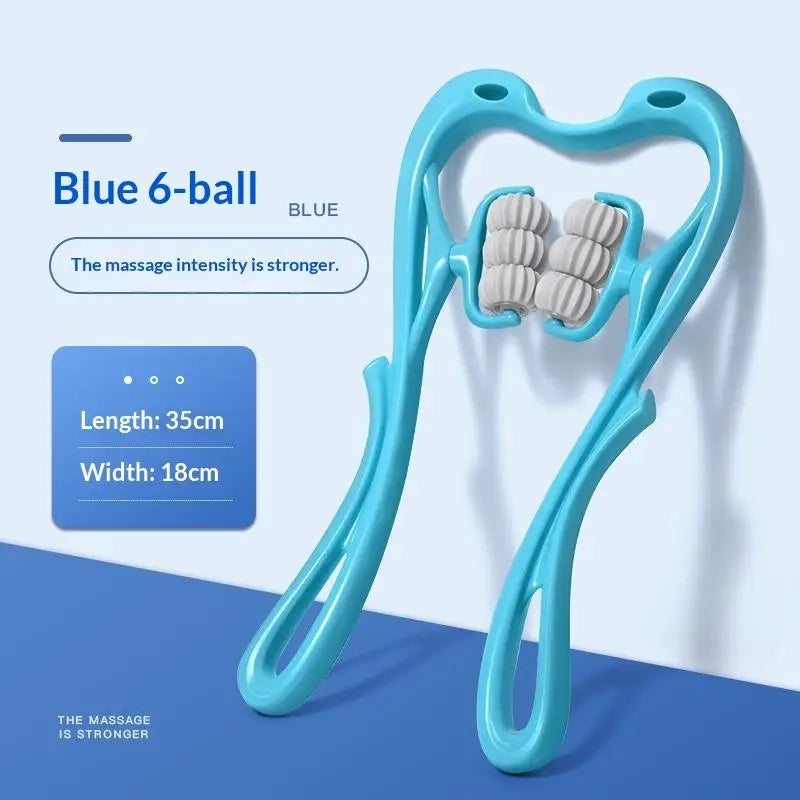 【WA】Handheld Neck And Shoulder Massager With 6 Balls, Relaxes Neck, Shoulders, And The Entire Body