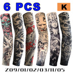 2026 Tattoo Sleeves 6 PCS Unisex Summer UV Sun Protection Arm Covers Cycling Driving Fishing Beach Breathable Nightclub Elastic