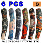 2026 Tattoo Sleeves 6 PCS Unisex Summer UV Sun Protection Arm Covers Cycling Driving Fishing Beach Breathable Nightclub Elastic