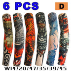 2026 Tattoo Sleeves 6 PCS Unisex Summer UV Sun Protection Arm Covers Cycling Driving Fishing Beach Breathable Nightclub Elastic