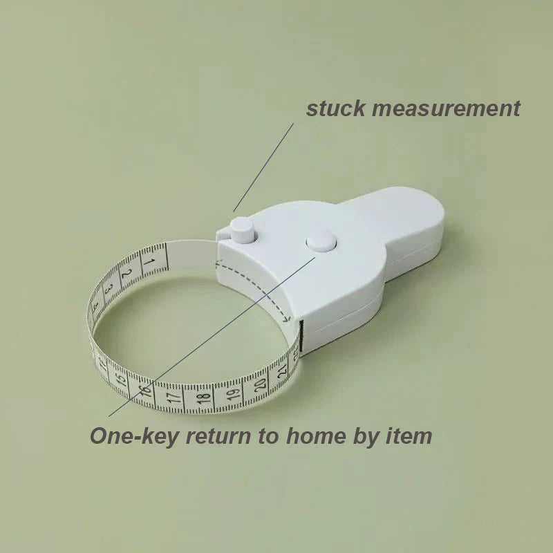 150cm Auto-Retractable Body Tape Measure, Double Sided BMI Measurement Tool for Waist, Hip, Chest - Fitness & Sewing