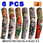 2026 Tattoo Sleeves 6 PCS Unisex Summer UV Sun Protection Arm Covers Cycling Driving Fishing Beach Breathable Nightclub Elastic