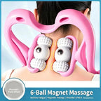 【WA】Handheld Neck And Shoulder Massager With 6 Balls, Relaxes Neck, Shoulders, And The Entire Body