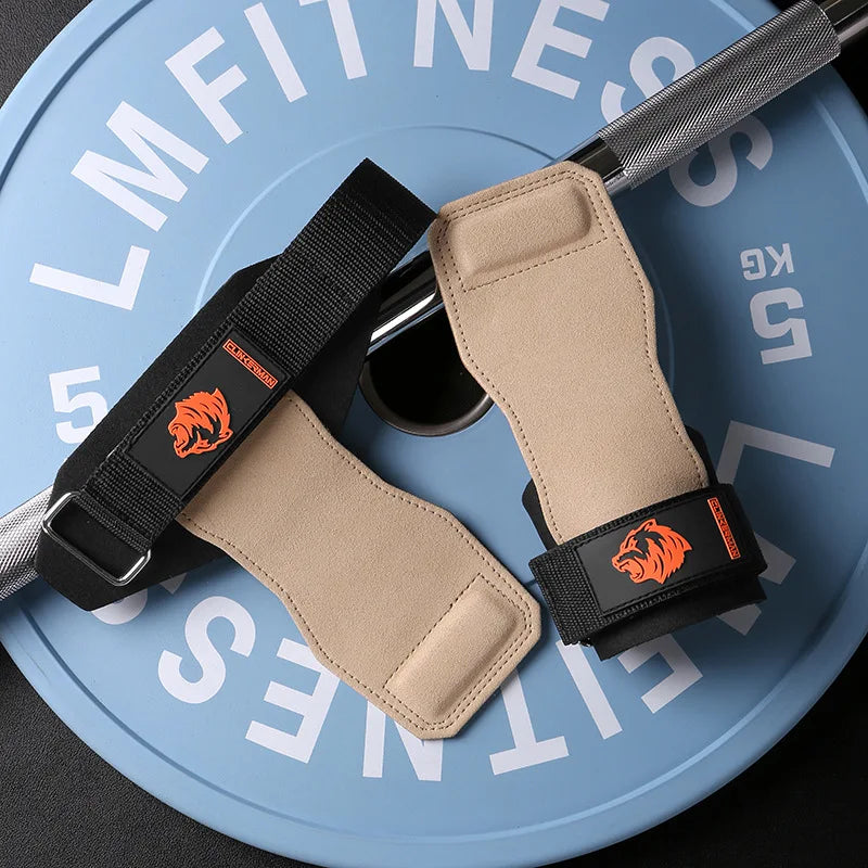 2PCS Silicone Non-Slip Gym Palm Protector Lifting Strap for Deadlifts Rowing Pull-Up Various Cowhide Leather PVC Various Combinations