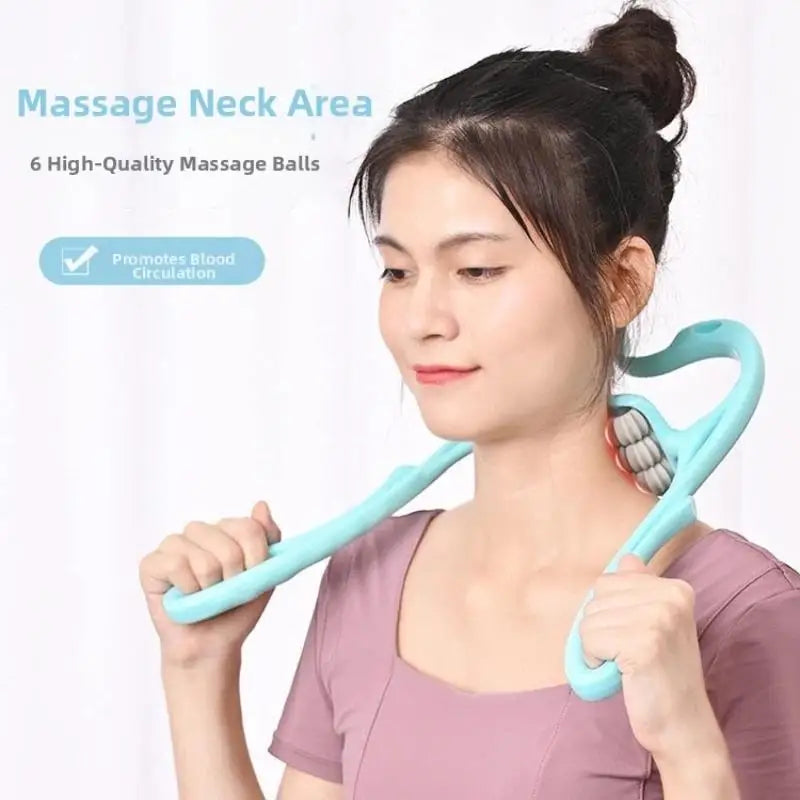 【WA】Handheld Neck And Shoulder Massager With 6 Balls, Relaxes Neck, Shoulders, And The Entire Body
