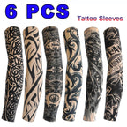 2026 Tattoo Sleeves 6 PCS Unisex Summer UV Sun Protection Arm Covers Cycling Driving Fishing Beach Breathable Nightclub Elastic