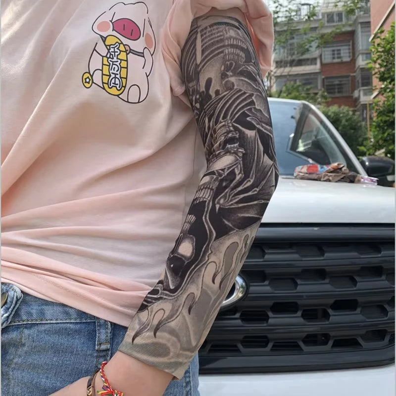2026 Tattoo Sleeves 6 PCS Unisex Summer UV Sun Protection Arm Covers Cycling Driving Fishing Beach Breathable Nightclub Elastic