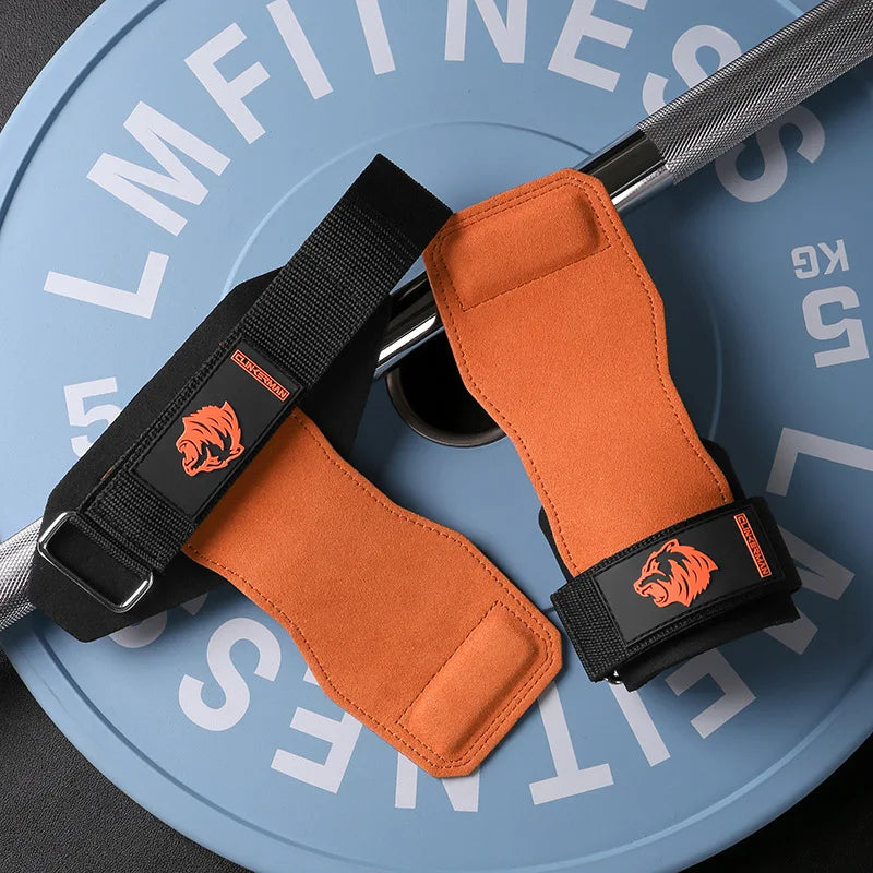 2PCS Silicone Non-Slip Gym Palm Protector Lifting Strap for Deadlifts Rowing Pull-Up Various Cowhide Leather PVC Various Combinations